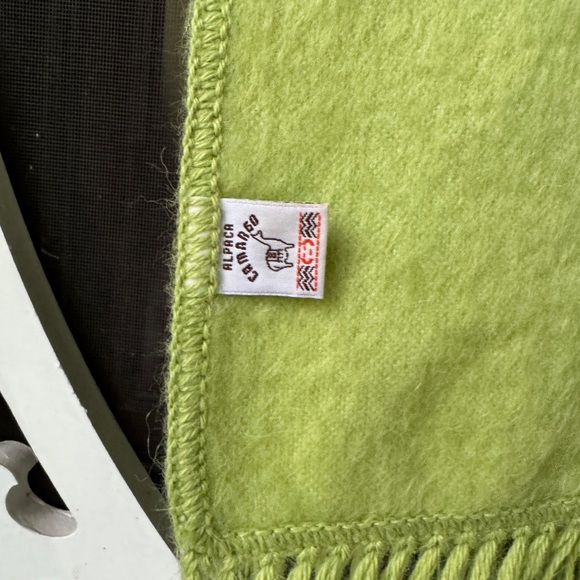 Lime Green Alpaca Scarf - Picture 4 of 4